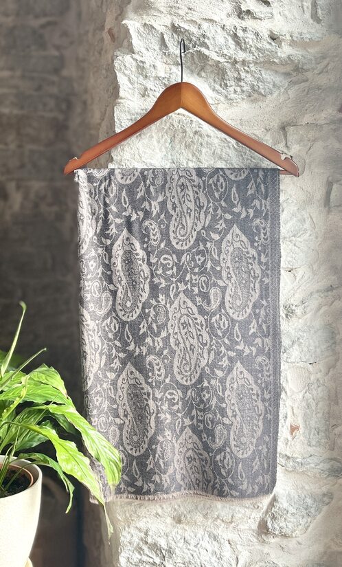 Dark Grey Cashmere Shawl